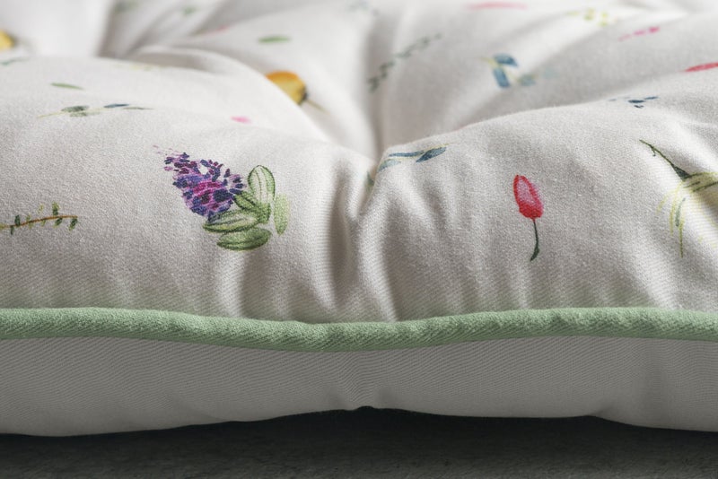 Maison d' Hermine Chair Pads for Dining Chairs Cotton Outer Fabric and Poly Filling 16"x16" Patio Seat Cushions for Furniture with Ties Home Chair Farmhouse (Botanical Fresh - Placed, Pack of 2) - Image 3